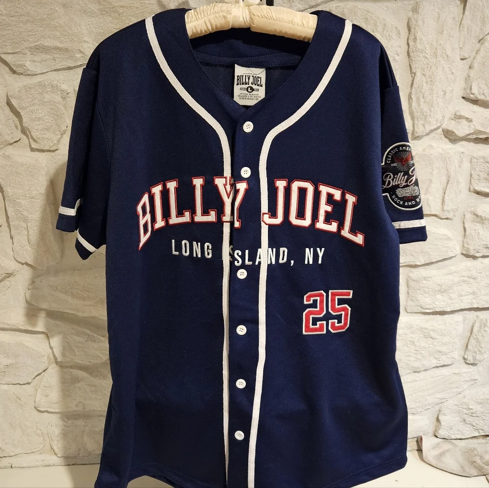 Concert Baseball Jersey Official Billy Joel Concertwear Size L - Picture 3 of 6